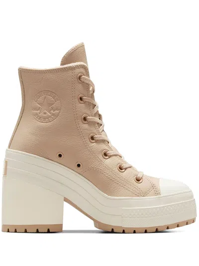 Converse Chuck 70 De Luxe Heel Platform Weatherized Leather Sneakers In 褐色