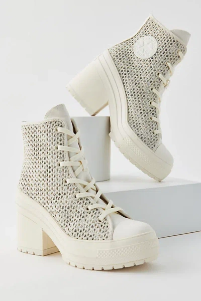 Converse Chuck 70 De Luxe Knit Heeled Sneaker In Ivory, Women's At Urban Outfitters In White