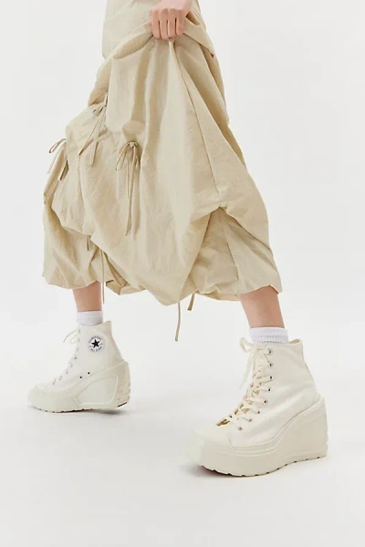 Converse Chuck 70 De Luxe Wedge Sneaker In Egret, Women's At Urban Outfitters In Egret