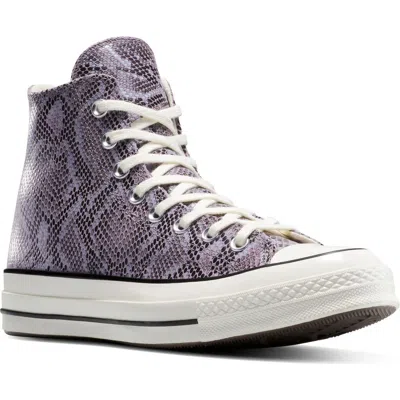 Converse Chuck 70 Faux Snakeskin Suede High Top Sneaker In Purple