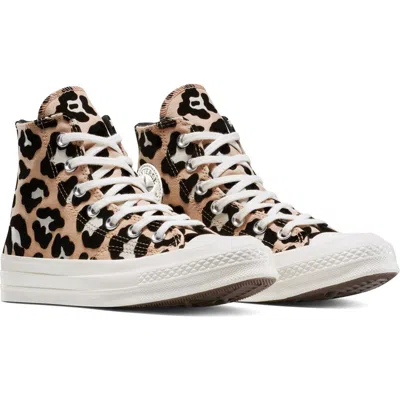 Converse Chuck 70 Flocked Leopard Print Canvas High Top Sneaker In Animal Print