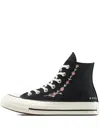 Converse Chuck 70 Floral-embroidered Sneakers In Black