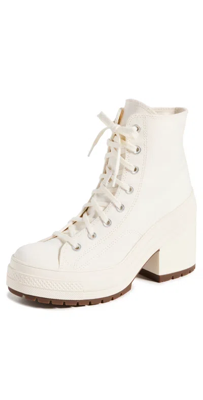Converse Chuck 70 Heel Sneakers In Egret/egret/black