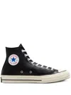 Converse Chuck 70 Leather Hi "black" Sneakers In Black