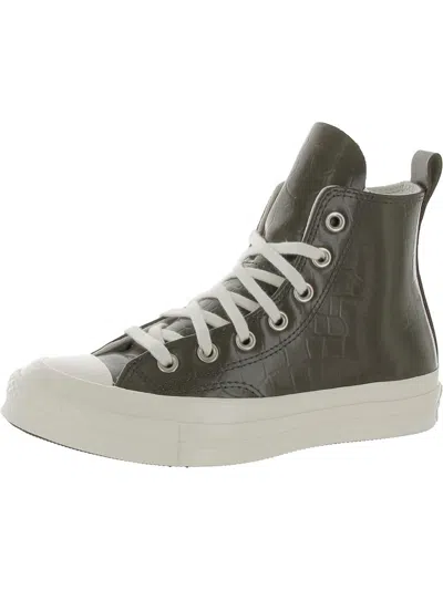 Converse Chuck 70 Hi Womens Patent Leather Casual High-top Sneakers In Multi