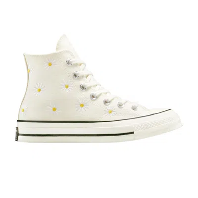 Pre-owned Converse Chuck 70 High 'embroidered Daisies - Egret' | Cream | Men's Size 6 In White