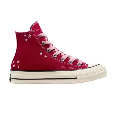 Pre-owned Converse Chuck 70 High 'embroidered Stars - Days Ahead Red' | Men's Size 7.5