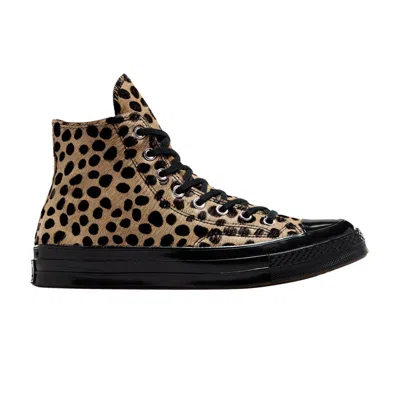 Pre-owned Converse Chuck 70 High 'leopard Pony Hair' | Tan | Men's Size 7.5
