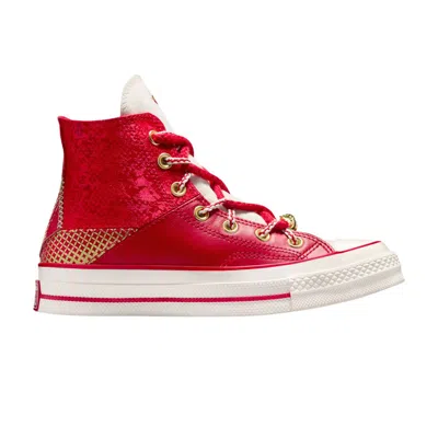 Pre-owned Converse Chuck 70 High 'lunar New Year - Enamel Red Snakeskin' | Men's Size 10