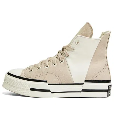 Converse Chuck 70 High Plus 'logo Collage - Beach Stone' In Neutral