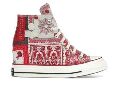 Pre-owned Converse Chuck 70 Internal Wedge Hi Isabel Marant (women's) Sneakers In Vanilla Ice/red/black