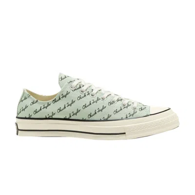 Pre-owned Converse Chuck 70 Low 'scripted Signature Print - Green Oxide' In Blue
