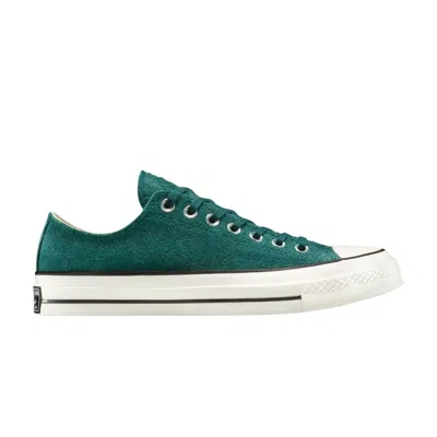 Pre-owned Converse Chuck 70 Low 'textured Suede - Darkly Jaded' | Teal | Men's Size 4 In Blue