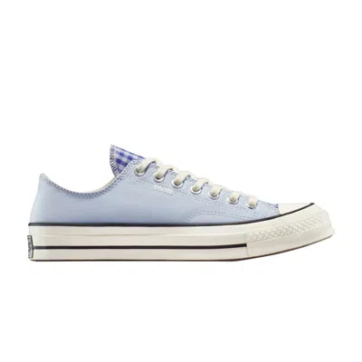 Pre-owned Converse Chuck 70 Low 'upcycled - Chambray & Gingham' | Blue | Men's Size 8.5
