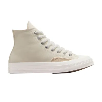 Pre-owned Converse Chuck 70 Luxe High 'light Dune Fuzzy Laces' In Cream