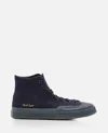 Converse Logo Patch High Upper Board Shoes In Black
