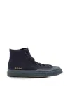 Converse Logo Patch High Upper Board Shoes In Black