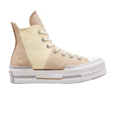 Pre-owned Converse Chuck 70 Plus High 'colorblock - Oat Milk' In Cream