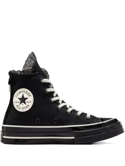Converse Chuck 70 Ruffle-trimmed Sneakers In Black