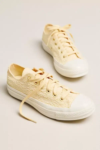 Converse Chuck 70 Tonal Texture Low-top Sneakers In Yellow