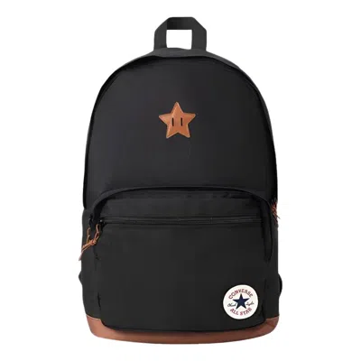 Converse Chuck Patch Block Backpack 'black' In Orange