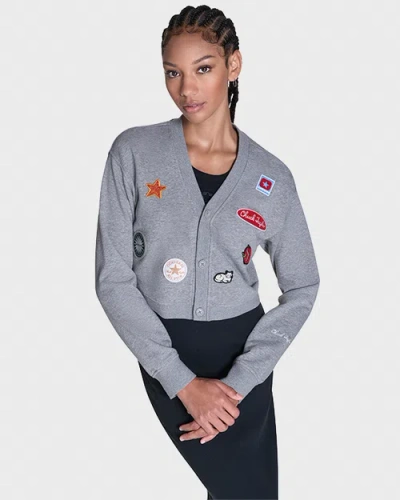 Converse Chuck Patch Cardigan In Gray