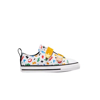 Pre-owned Converse Chuck Taylor All Star 2v Low Td 'doodles' | White | Infant Size 8