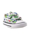 Converse Chuck Taylor All Star 2v Strap Ox Td "white-green-university Red" Sneakers In Multi