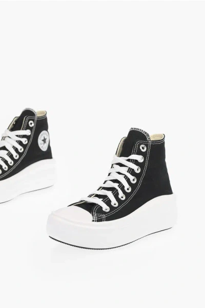 CONVERSE CHUCK TAYLOR ALL STAR 4CM FABRIC MOVE HIGH TOP SNEAKERS WITH