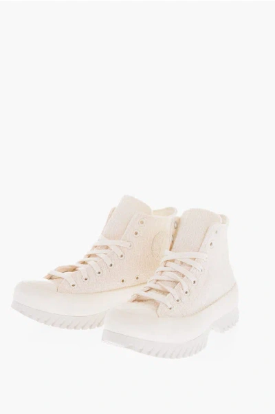 Converse Chuck Taylor All Star 6cm Wrinkled Effect Jacquard Lugged 2. In White