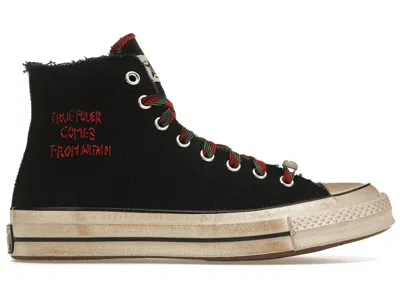 Pre-owned Converse Chuck Taylor All Star 70 Hi Barriers Worldwide Sneakers In Black/fiery Red/egret