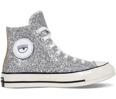Pre-owned Converse Chuck Taylor All Star 70 Hi Chiara Ferragni (women's) Sneakers In Glitter/silver