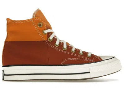 Pre-owned Converse Chuck Taylor All Star 70 Hi Colorblocked Sneakers In Monarch/rugged Orange/egret