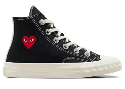 Pre-owned Converse Chuck Taylor All Star 70 Hi Comme Des Garcons Play Single Heart Sneakers In Black/red/egret