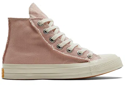 Pre-owned Converse Chuck Taylor All Star 70 Hi Crafted (women's) Sneakers In Pink Clay/vachetta Beige/egret In Multi