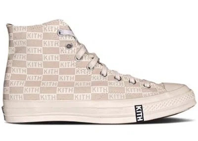 Pre-owned Converse Chuck Taylor All Star 70 Hi Kith Monogram Sneakers In Natural/egret