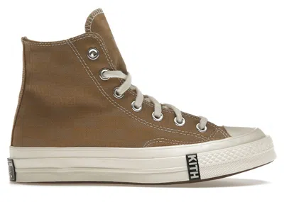 Pre-owned Converse Chuck Taylor All Star 70 Hi Kith Tannin Sneakers In Tanin/kelp/egreet