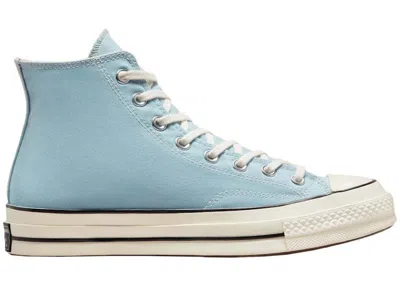 Pre-owned Converse Chuck Taylor All Star 70 Hi Recycled Canvas Sneakers In Light Armory Blue/egret/black