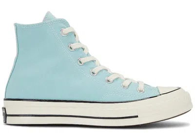 Pre-owned Converse Chuck Taylor All Star 70 Hi Recycled Canvas Sneakers In Soft Juniper/egret/black