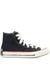 Converse Chuck 70 Hi Sketch Sneakers Black In Black/white/red