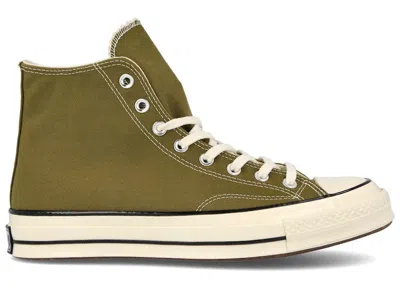 Pre-owned Converse Chuck Taylor All Star 70 Hi Sneakers In Dark Moss/egret/black
