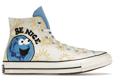 Pre-owned Converse Chuck Taylor All Star 70 Hi Sunny Floral Be Nice Sneakers In Egret/university Blue/amarillo