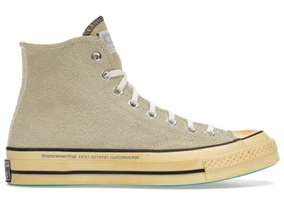 Pre-owned Converse Chuck Taylor All Star 70 Hi Thisisneverthat Sneakers In Lemon Icing/yellow Pastel