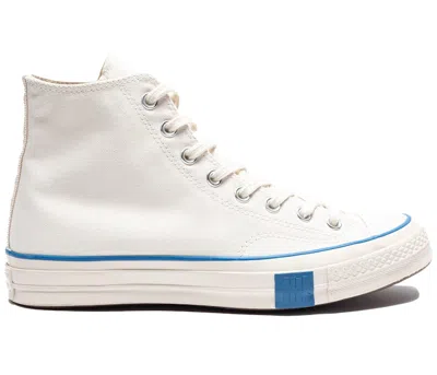 Pre-owned Converse Chuck Taylor All Star 70 Hi Undefeated Fundamentals Sneakers In Parchment/blue