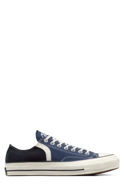 Converse Navy Chuck 70 Archival Stripes Low Top Sneakers In Navy/black/vintage W