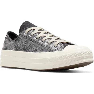 Converse Chuck Taylor® All Star® 70 Metallic Platform Oxford Sneaker In Vamp Pyre/egret/silver
