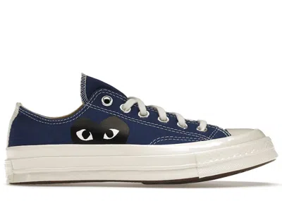 Pre-owned Converse Chuck Taylor All Star 70 Ox Comme Des Garcons Play Sneakers In Blue Quartz/egret/black