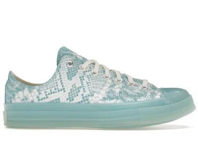 Pre-owned Converse Chuck Taylor All Star 70 Ox Golf Wang Python Blue Sneakers In Vintage White/blue Topaz/black