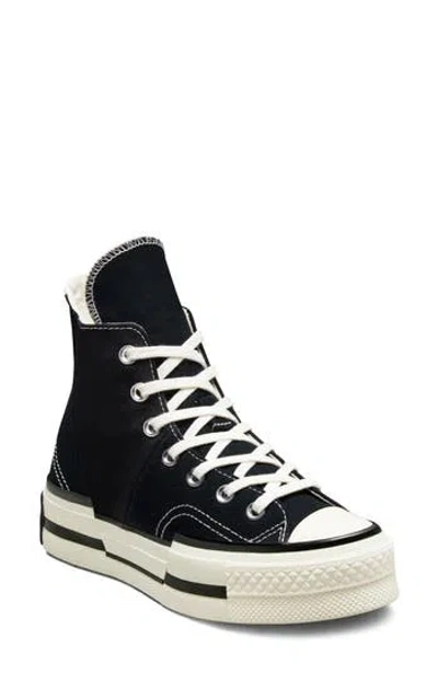 Converse Chuck Taylor® All Star® 70 Plus High Top Platform Sneaker In Black/egret/black