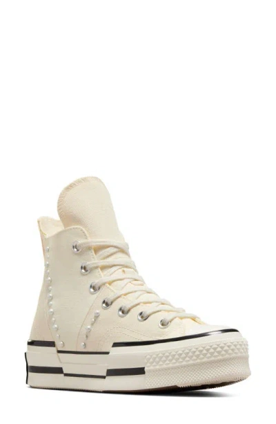 Converse Chuck Taylor® All Star® 70 Plus High Top Sneaker In Egret/ Black